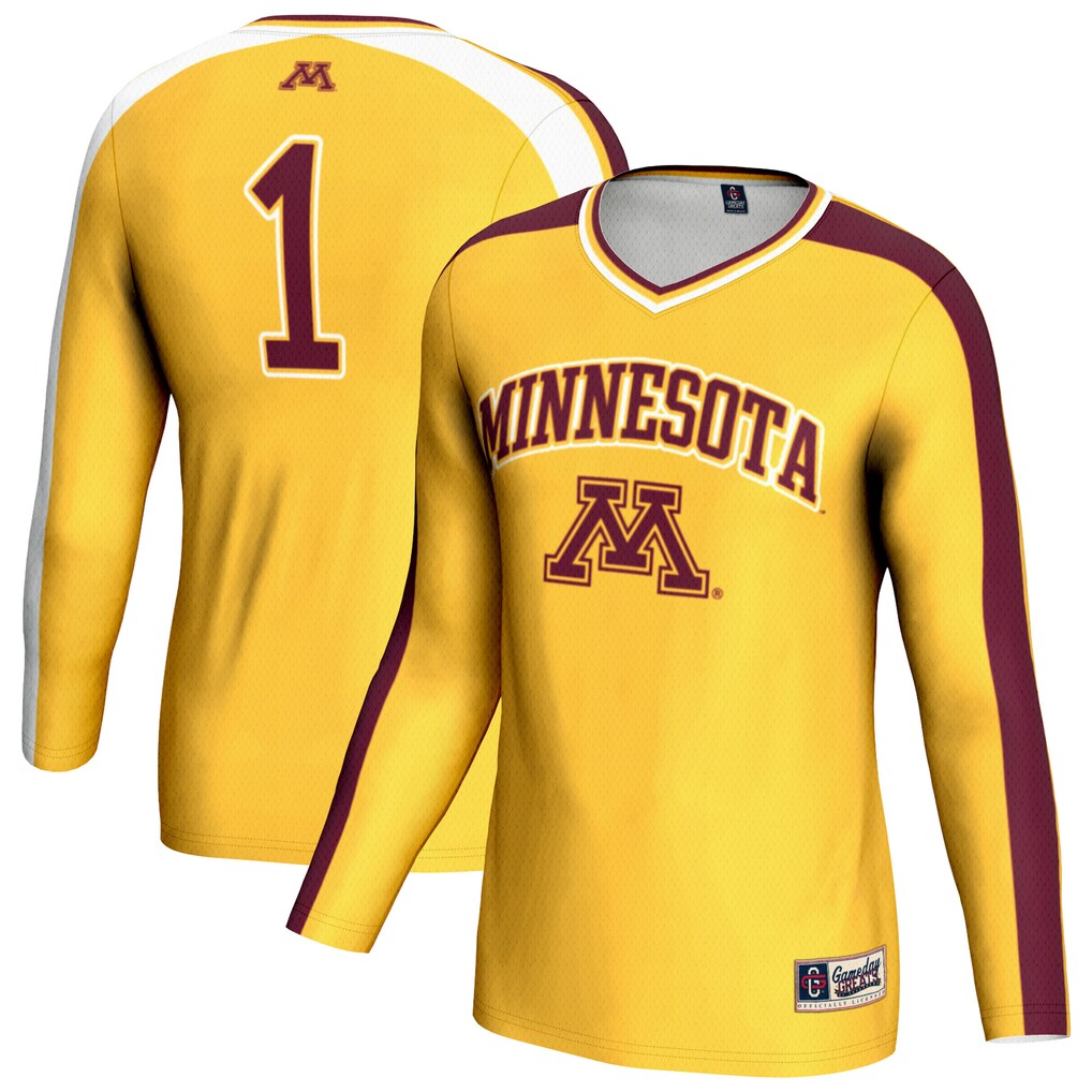 Unisex GameDay Greats Gold Minnesota Golden Gophers #1 Lightweight Volleyball Fashion Jersey - Jersey