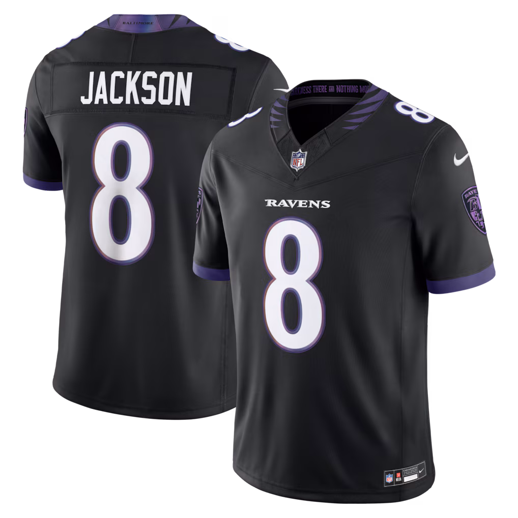 Men's Baltimore Ravens Lamar Jackson Nike Black Alternate Game Jersey - Jersey