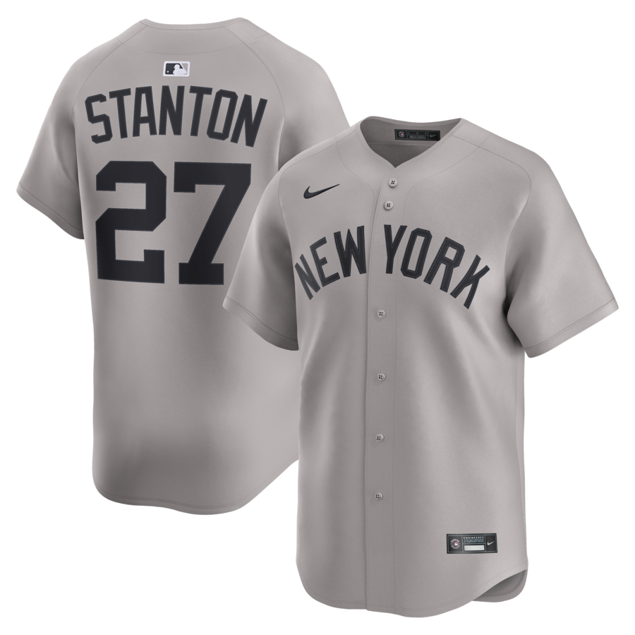Men's New York Yankees Giancarlo Stanton Nike Gray Road Limited Jersey - Jersey