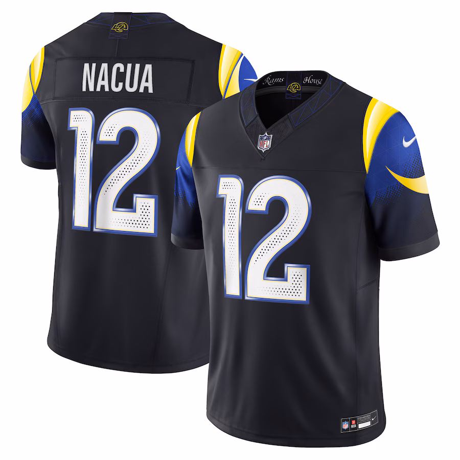 Men's Los Angeles Rams Puka Nacua Nike Midnight Blue 2025 Rivalries Collection Limited Jersey - Jersey