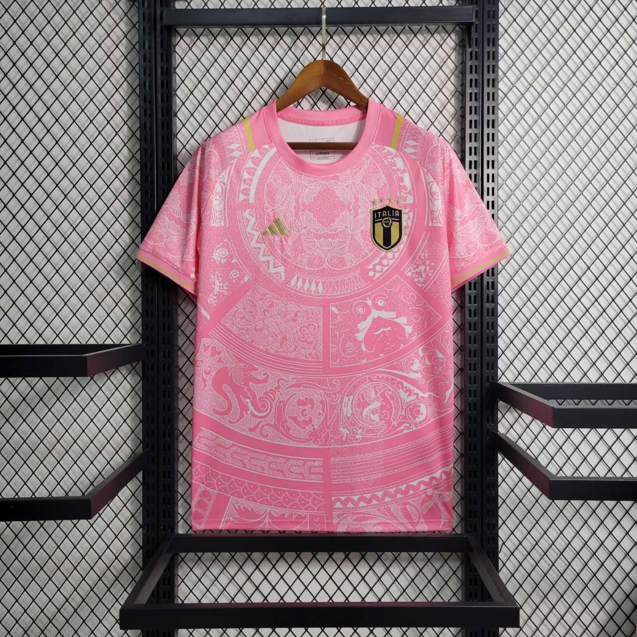 Italy Soccer Jersey Pink Special Edition Custom Shirt 2024 - Jersey