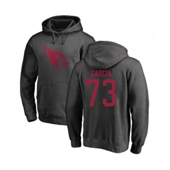 Football Arizona Cardinals #73 Max Garcia Ash One Color Pullover Hoodie - Jersey