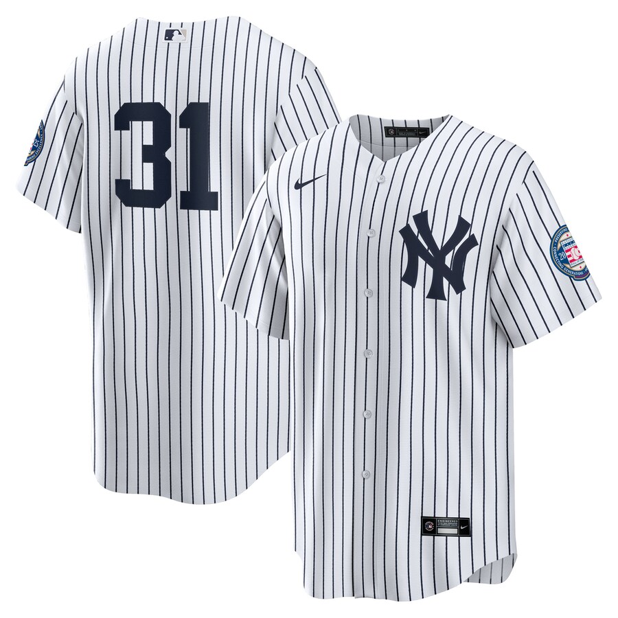 Men's New York Yankees Ichiro Suzuki Nike White 2025 Baseball Hall of Fame Name & Number Retired Replica Jersey - Jersey