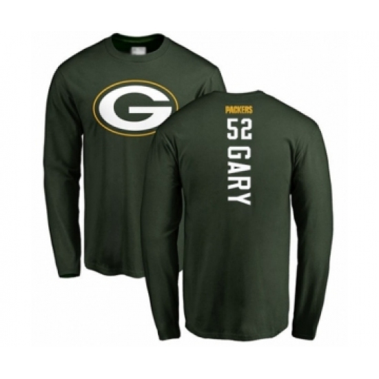 Football Green Bay Packers #52 Rashan Gary Green Backer Long Sleeve T-Shirt - Jersey