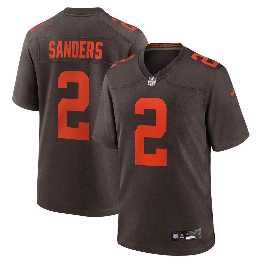 Men's Cleveland Browns Shedeur Sanders Nike Brown Alternate Game Jersey - Jersey