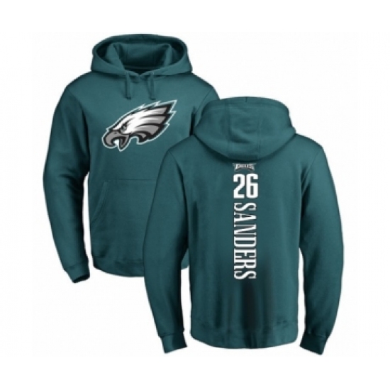 Philadelphia Eagles #26 Miles Sanders Green Backer Pullover Hoodie - Jersey