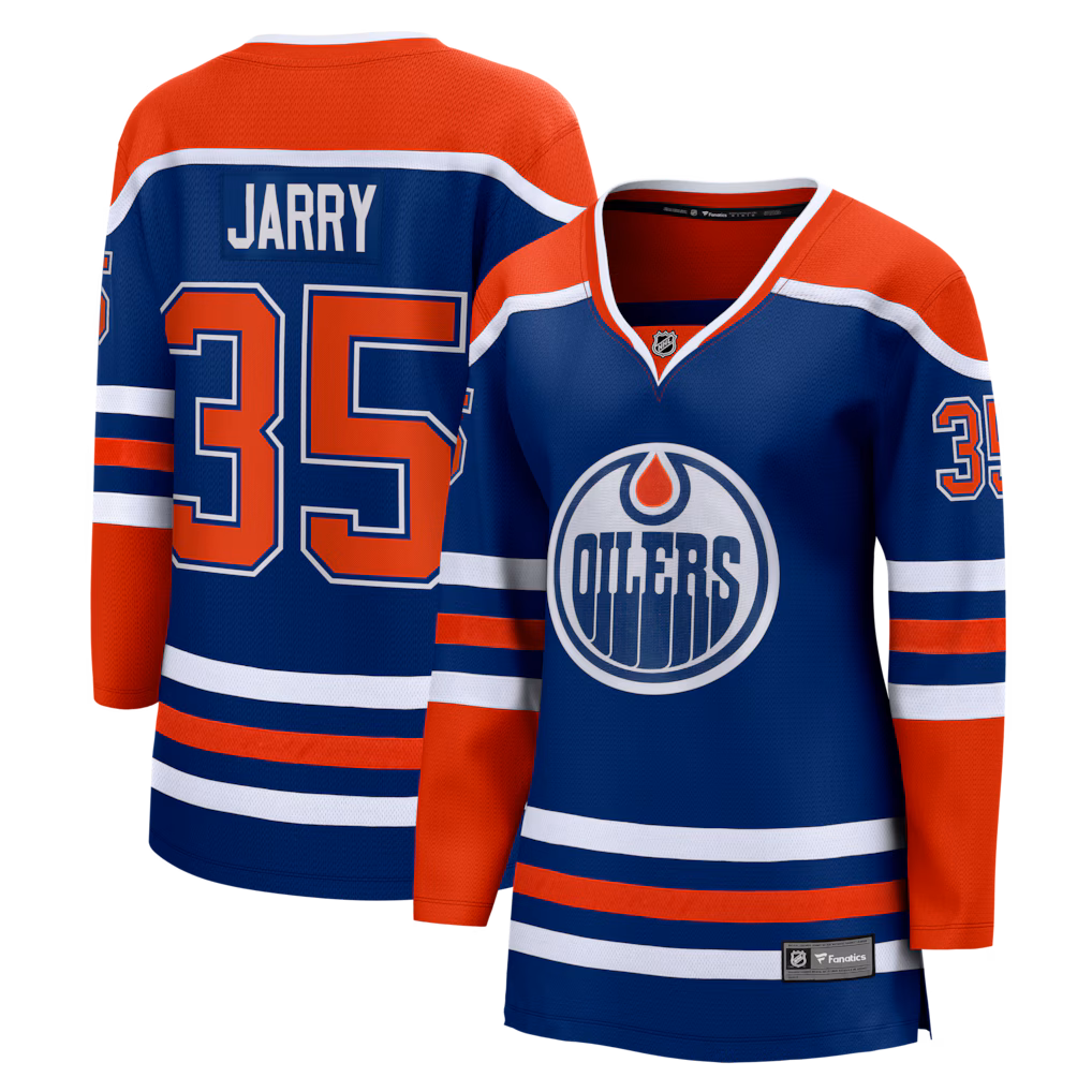 Women's Edmonton Oilers Tristan Jarry Fanatics Royal Home Breakaway Player Jersey - Jersey
