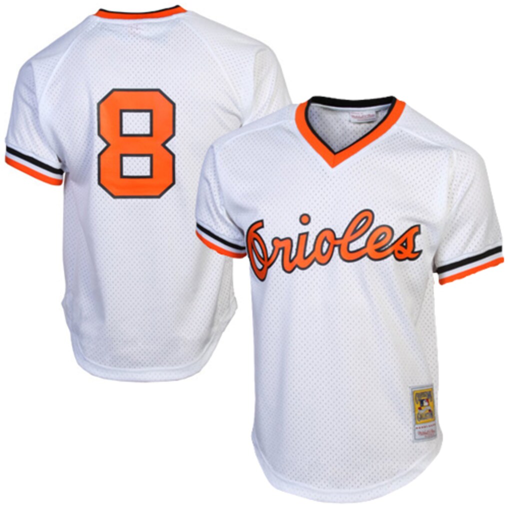 Men's Baltimore Orioles Cal Ripken Jr. Mitchell & Ness White Authentic Batting Practice Jersey - Jersey