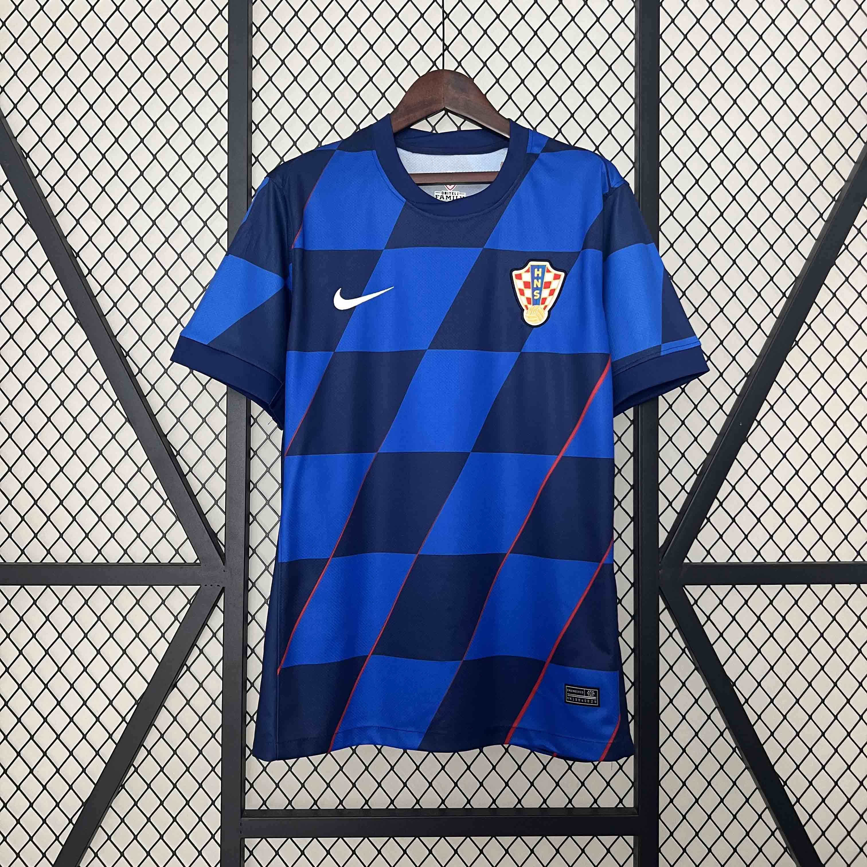 Croatia Soccer Jersey Away Custom Shirt EURO 2024 - Jersey