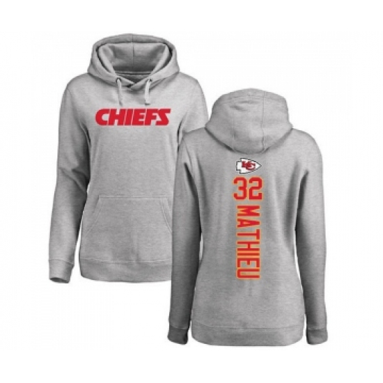 Football Women's Kansas City Chiefs #32 Tyrann Mathieu Ash Backer Pullover Hoodie - Jersey