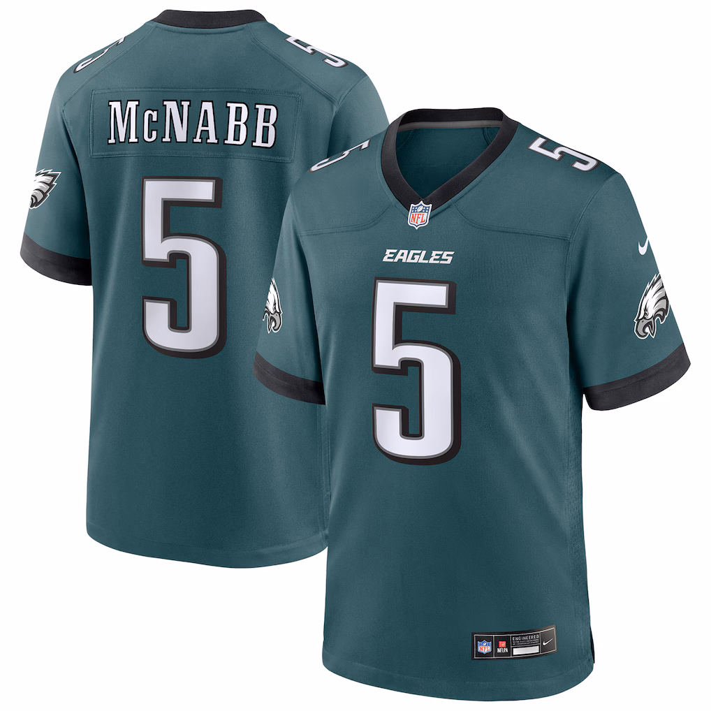 Men's Philadelphia Eagles Donovan McNabb Nike Midnight Green Team Retired Player Game Jersey - Jersey