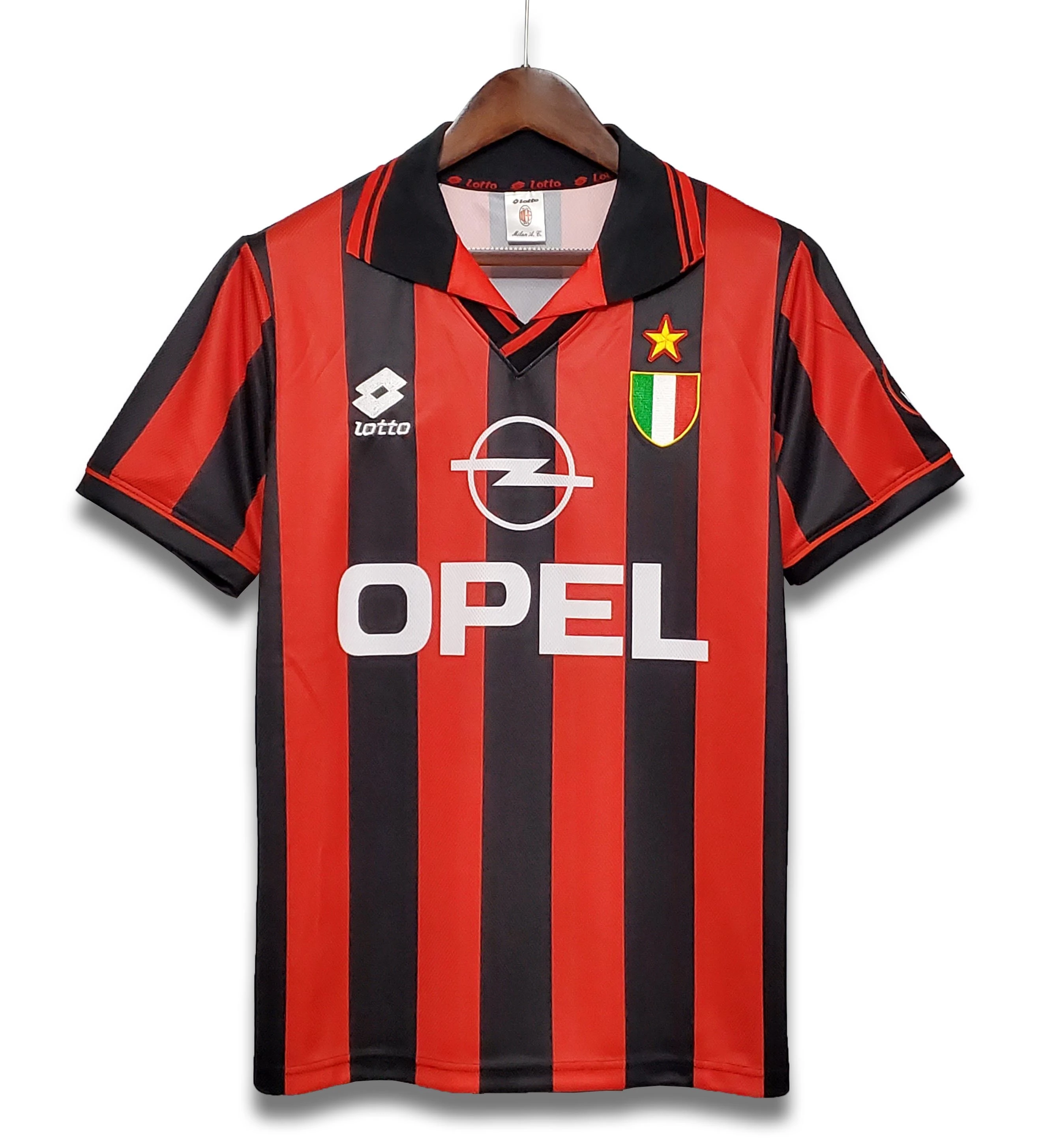 AC Milan Retro Soccer Jersey Home Custom Shirt 1996/97 - Jersey