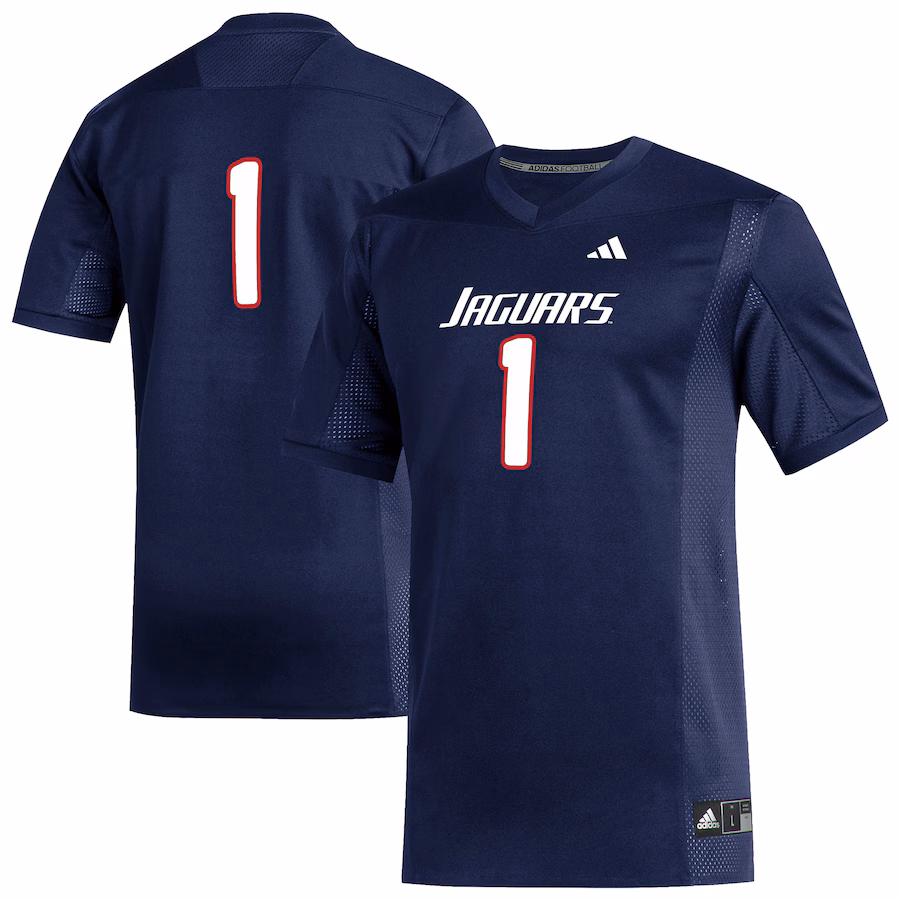 Men's adidas #1 Navy South Alabama Jaguars Replica Football Jersey - Jersey