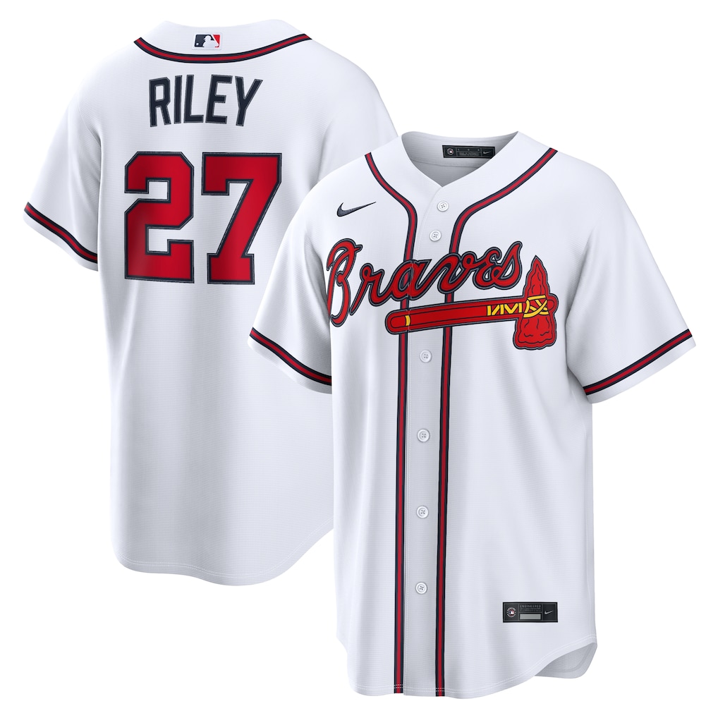 Men's Atlanta Braves Austin Riley Nike White Home Replica Jersey - Jersey