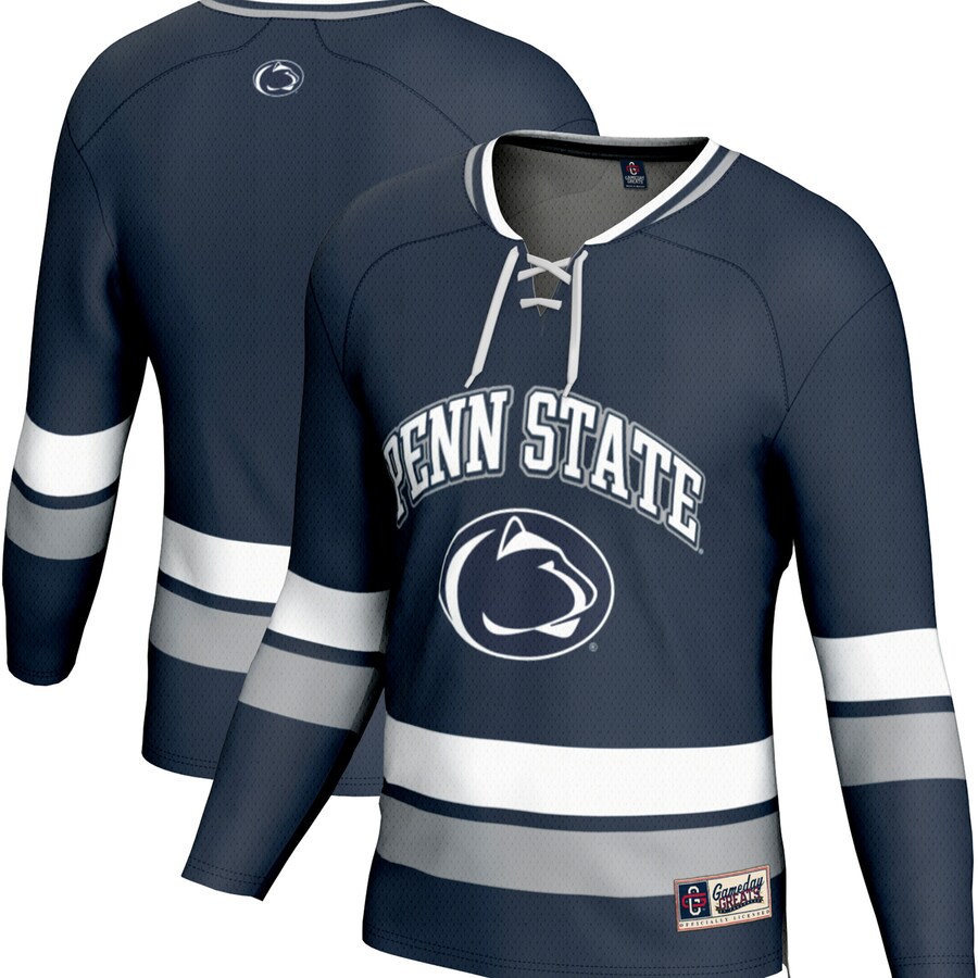 Men's GameDay Greats Navy Penn State Nittany Lions Spirit Hockey Jersey - Jersey
