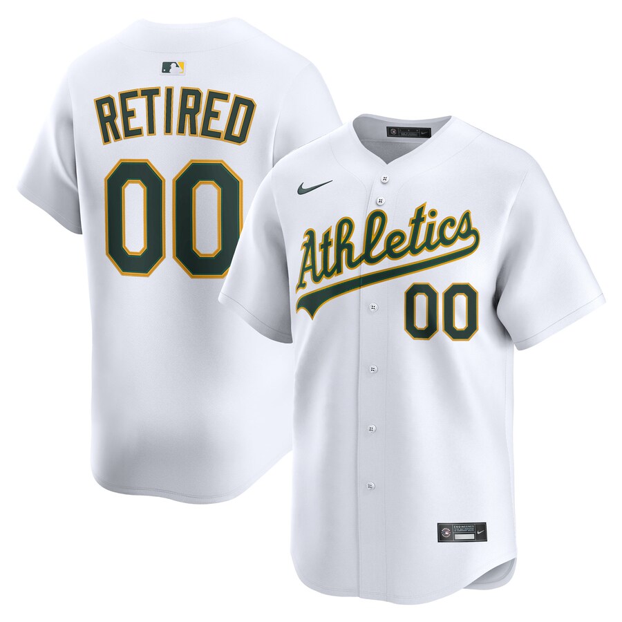Men's Athletics Nike White Home Limited Pick-A-Player Retired Roster Jersey - Jersey