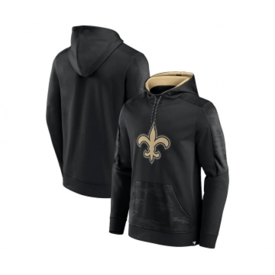 Men's New Orleans Saints Black On The Ball Pullover Hoodie - Jersey