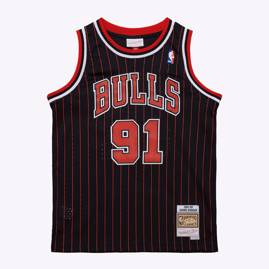 Youth Chicago Bulls Dennis Rodman Black 1995/96 Swingman Jersey - Jersey