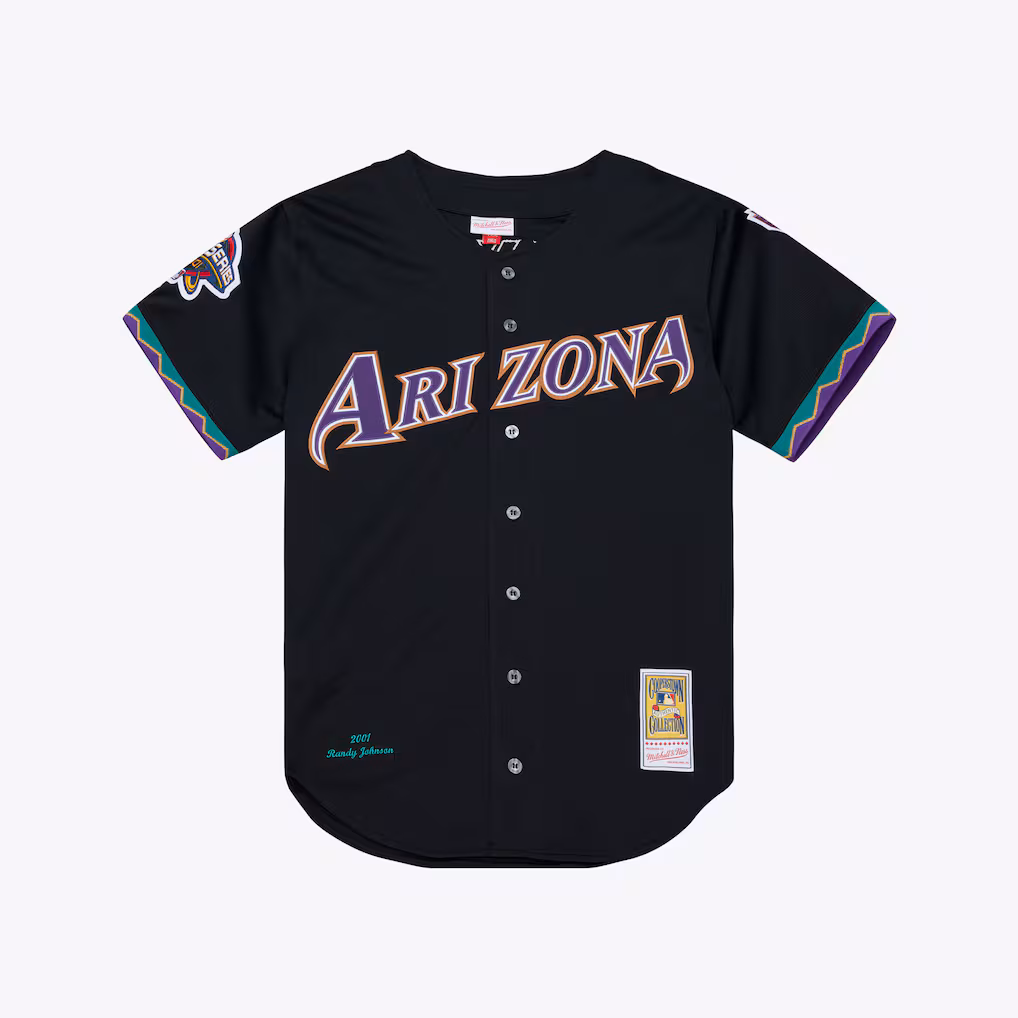 Men's Arizona Diamondbacks Randy Johnson Mitchell & Ness Black 2001 Authentic Jersey - Jersey