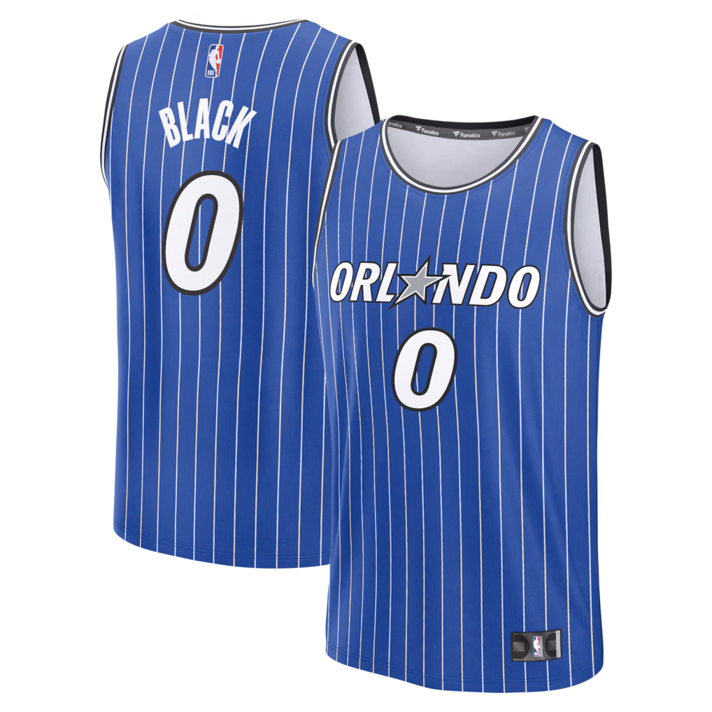Men's Orlando Magic Anthony Black Fanatics Royal Fast Break Replica Jersey - Icon Edition - Jersey