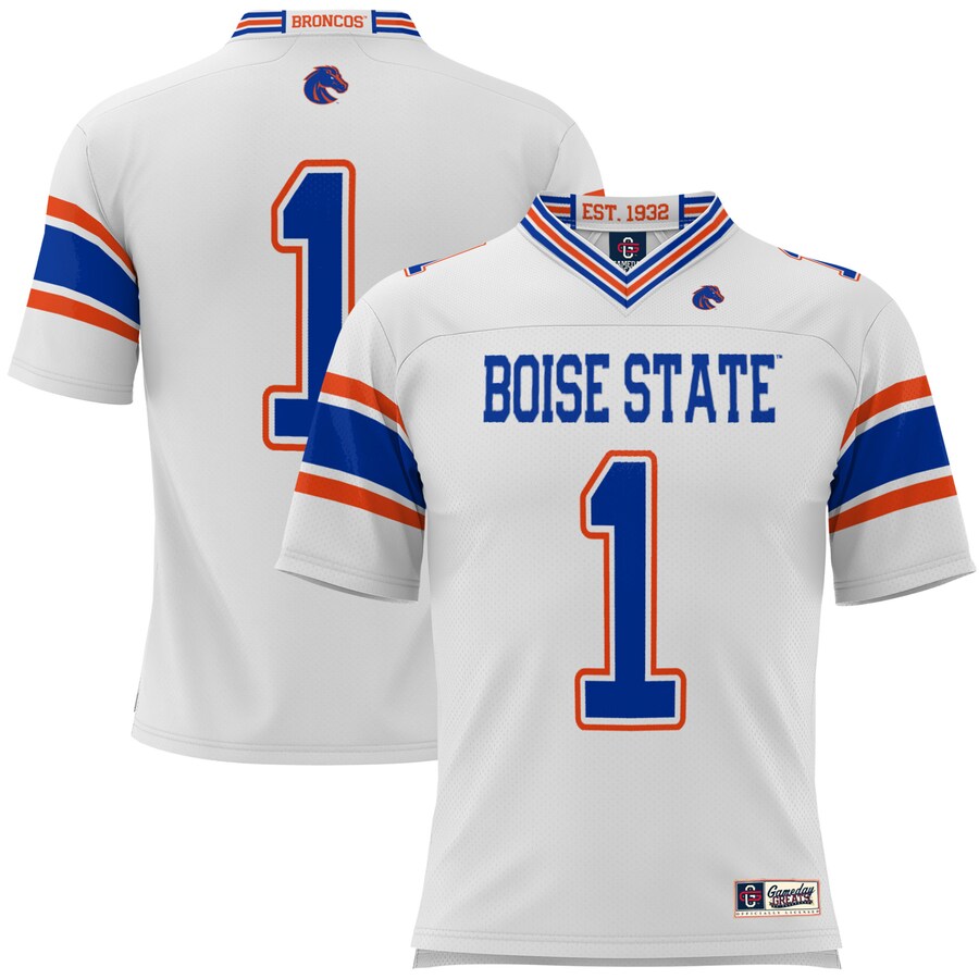 Youth GameDay Greats #1 White Boise State Broncos Football Jersey - Jersey