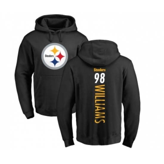 Football Pittsburgh Steelers #98 Vince Williams Black Backer Pullover Hoodie - Jersey