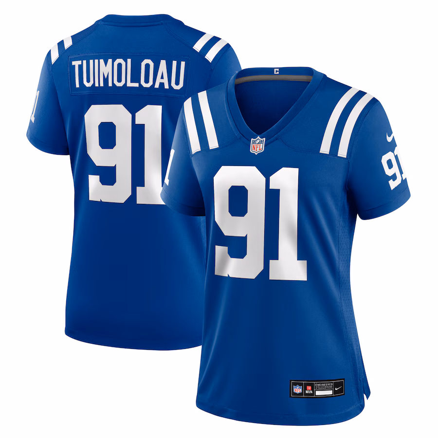 Women's Indianapolis Colts JT Tuimoloau Nike Royal Team Game Jersey - Jersey