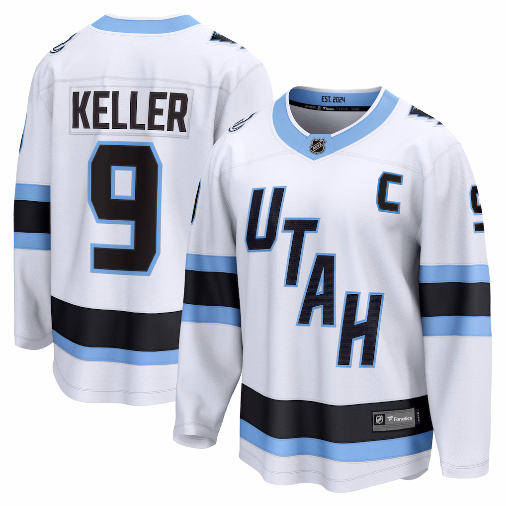 Men's Utah Mammoth Clayton Keller Fanatics White Away Breakaway Player Jersey - Jersey