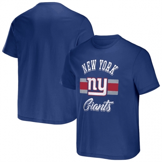 Men's New York Giants Blue X Darius Rucker Collection Stripe T Shirt - Jersey