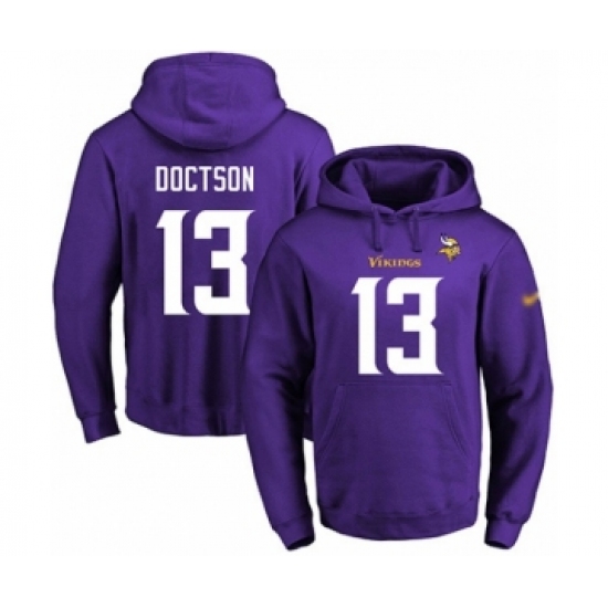 Football Men's Minnesota Vikings #13 Josh Doctson Purple Name & Number Pullover Hoodie - Jersey