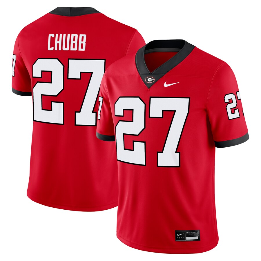Men's Nike Nick Chubb Red Georgia Bulldogs Alumni Game Jersey - Jersey