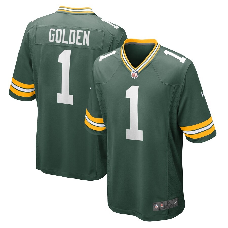 Men's Green Bay Packers Matthew Golden Nike Green 2025 NFL Draft First Round Pick  Game Jersey - Jersey