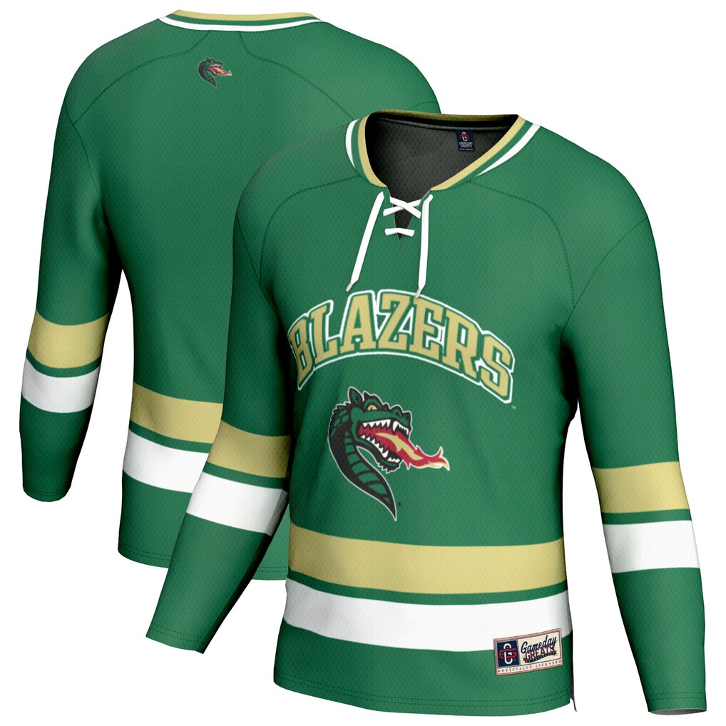 Youth GameDay Greats Green UAB Blazers Hockey Jersey - Jersey