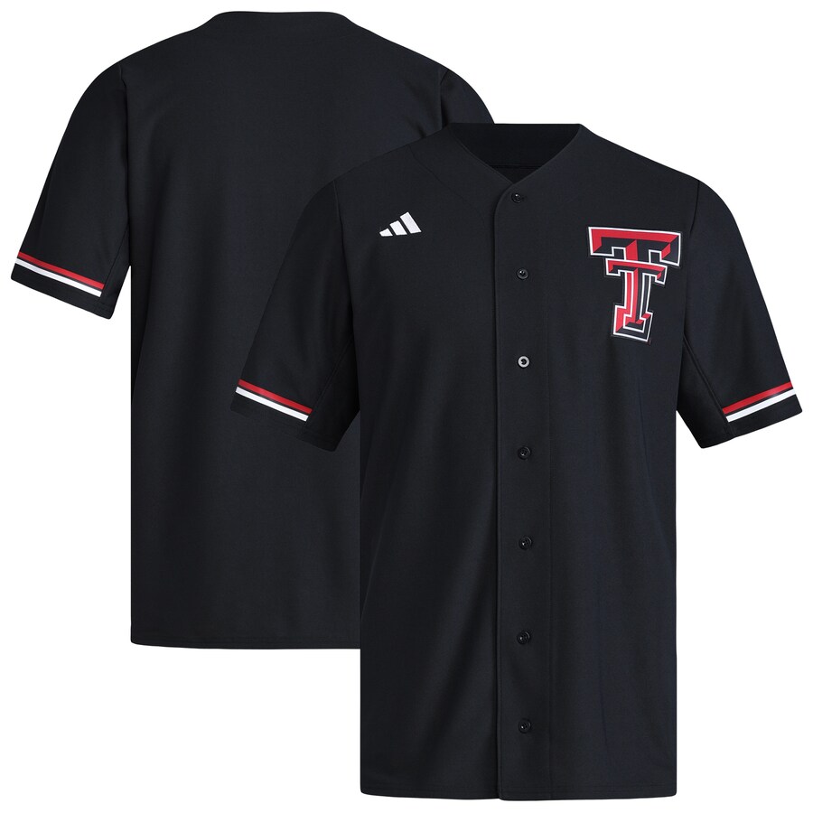Men's adidas  Black Texas Tech Red Raiders Replica Baseball Jersey - Jersey