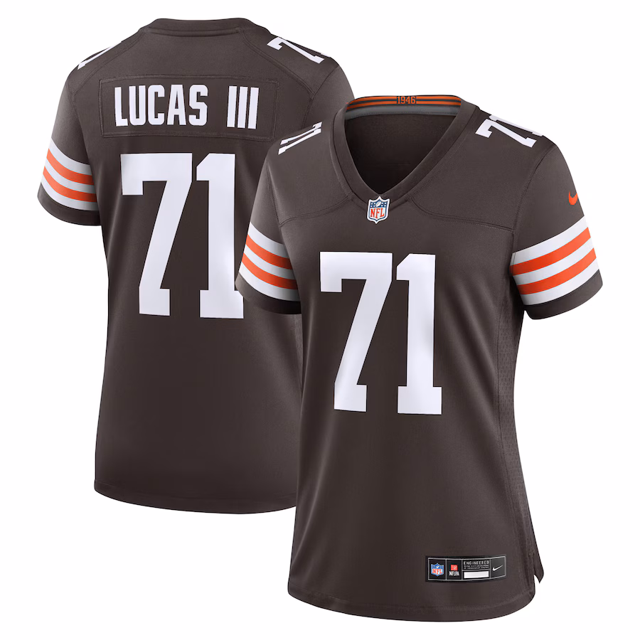 Women's Cleveland Browns Cornelius Lucas Nike Brown Team Game Jersey - Jersey