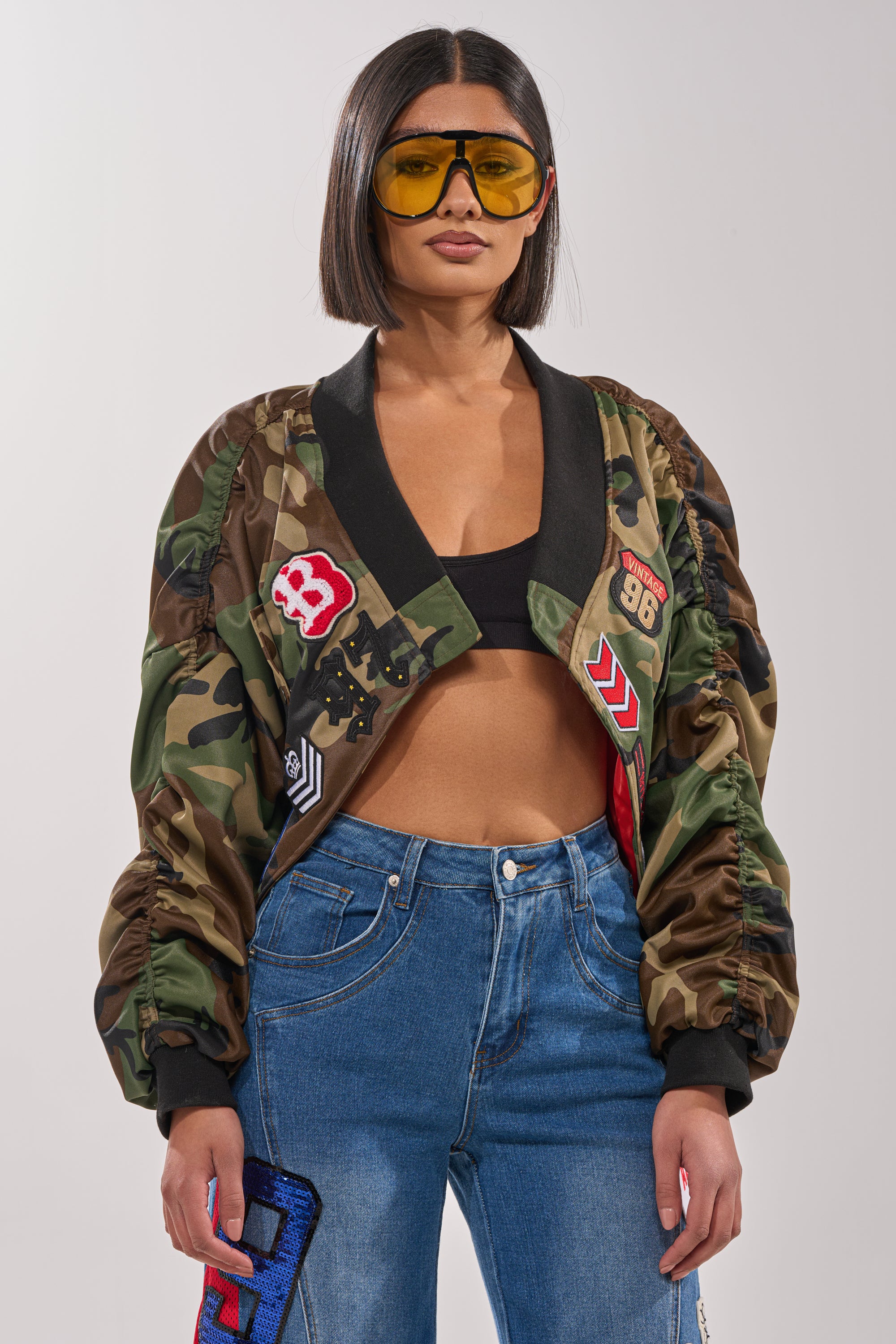 ON THE RUN CAMO BOMBER - Akira Wear