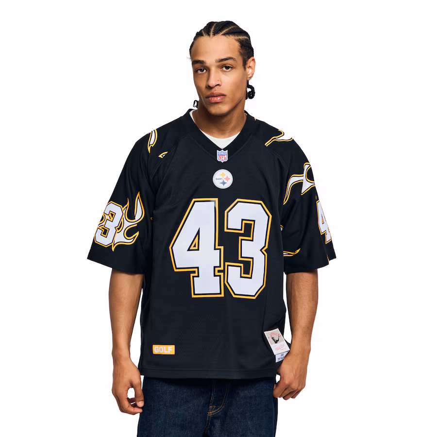 Unisex Pittsburgh Steelers Troy Polamalu Mitchell & Ness x Golf Wang Black 2005 Legacy Fashion Jersey - Jersey