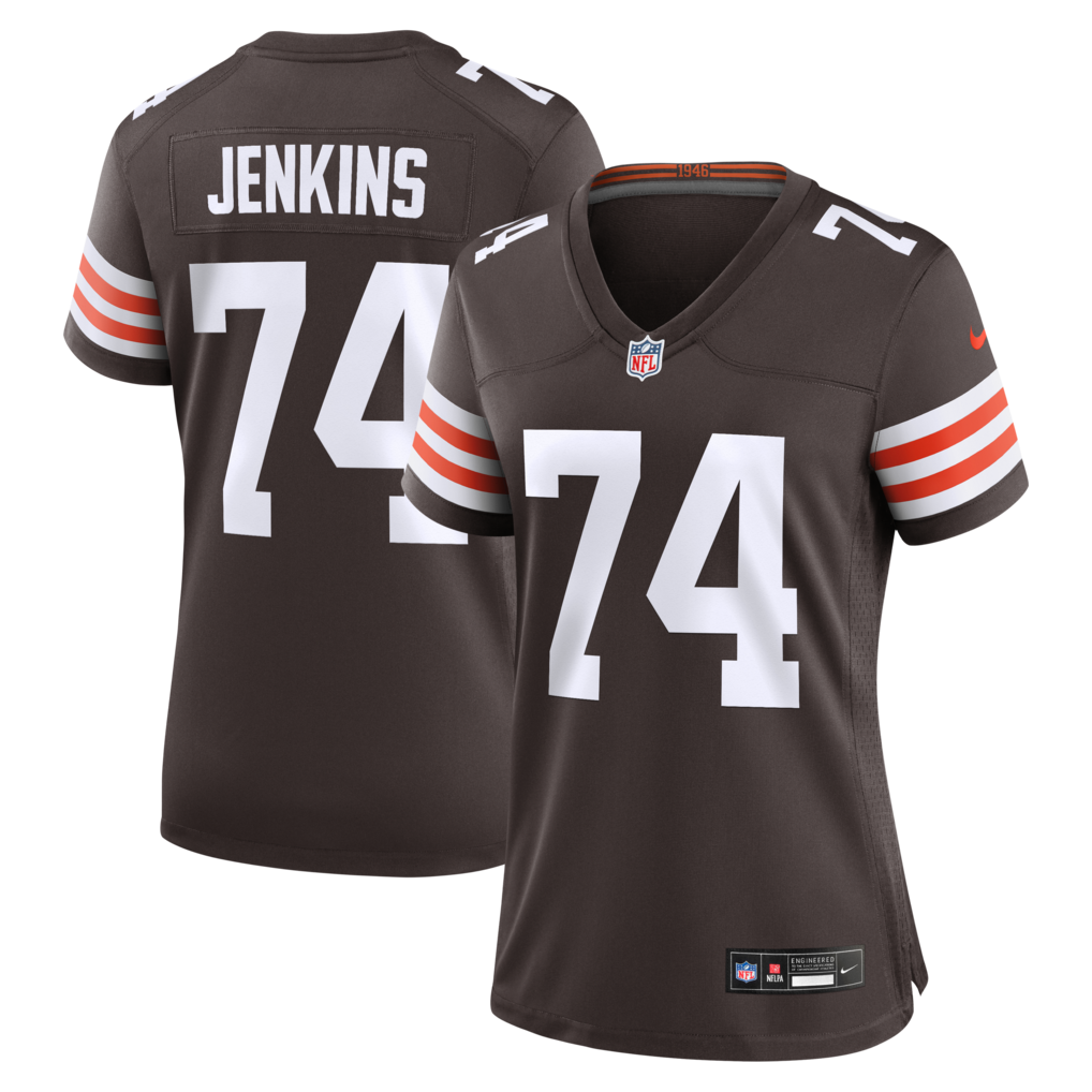 Women's Cleveland Browns Elgton Jenkins Nike Brown Team Game Jersey - Jersey