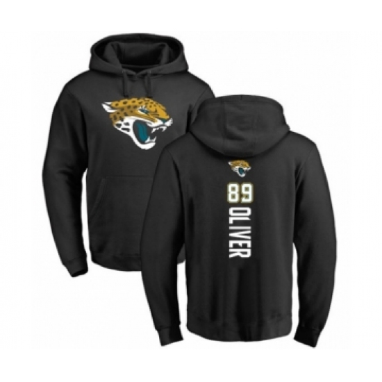 Football Jacksonville Jaguars #89 Josh Oliver Black Backer Pullover Hoodie - Jersey