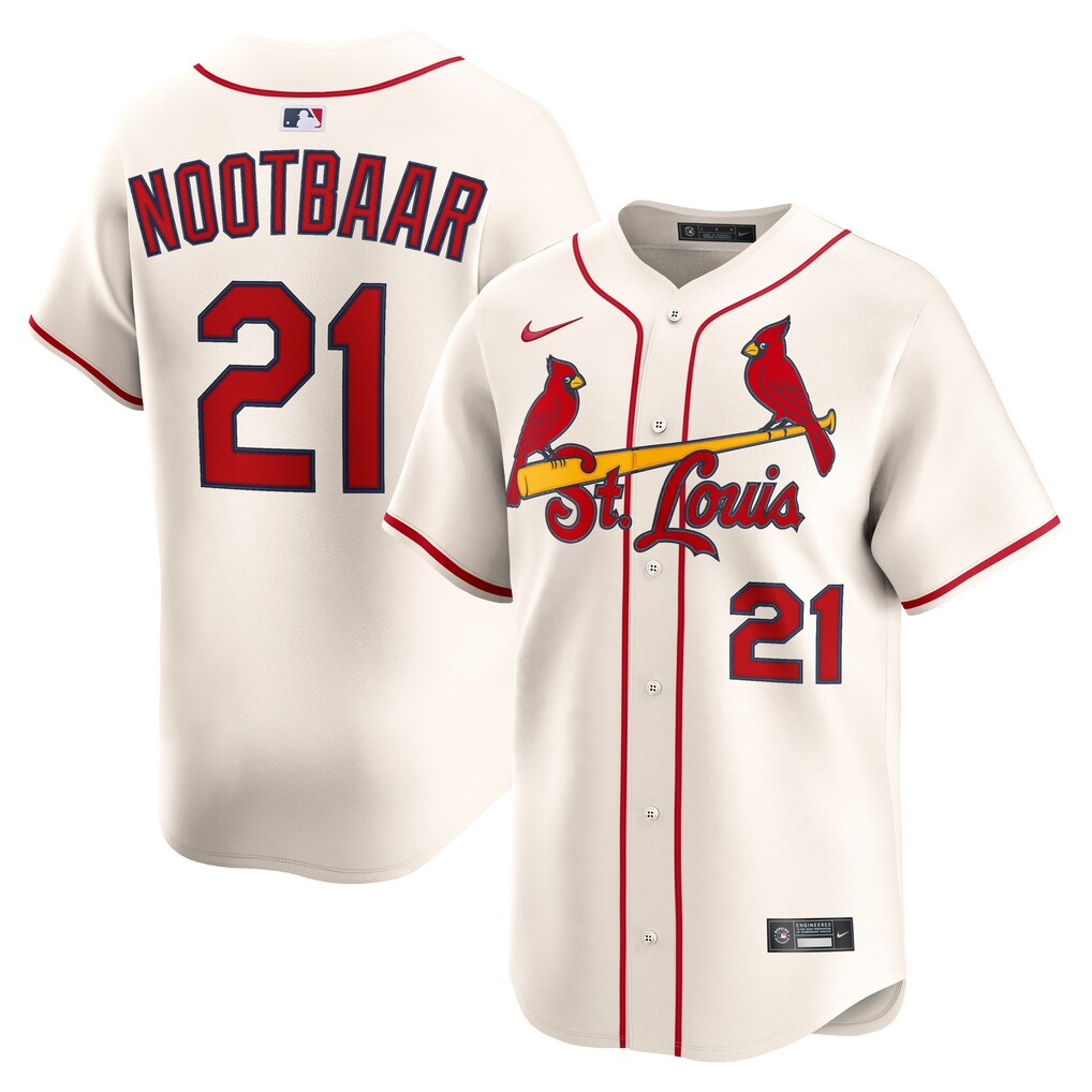Men's St. Louis Cardinals Lars Nootbaar Nike Cream Alternate 2 Limited Jersey - Jersey