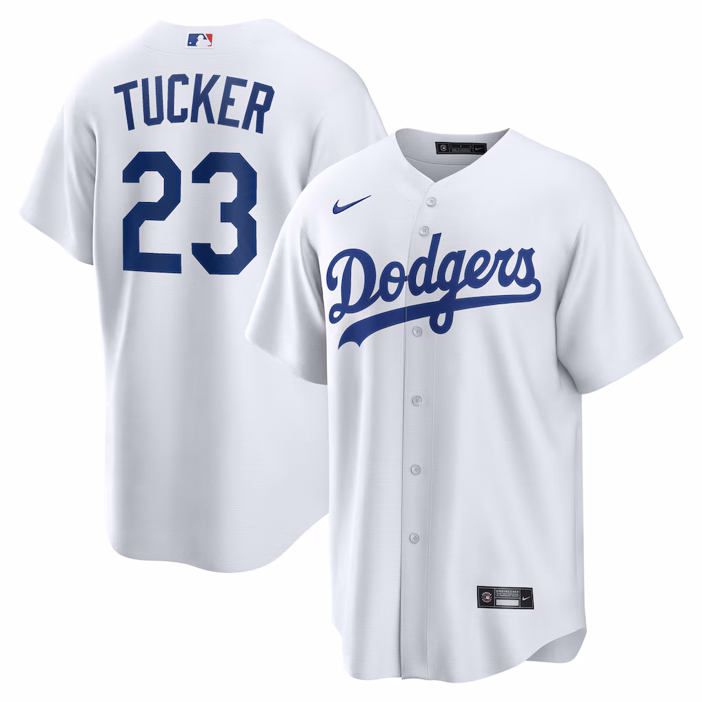 Men's Los Angeles Dodgers Kyle Tucker Nike White Home Replica Jersey - Jersey