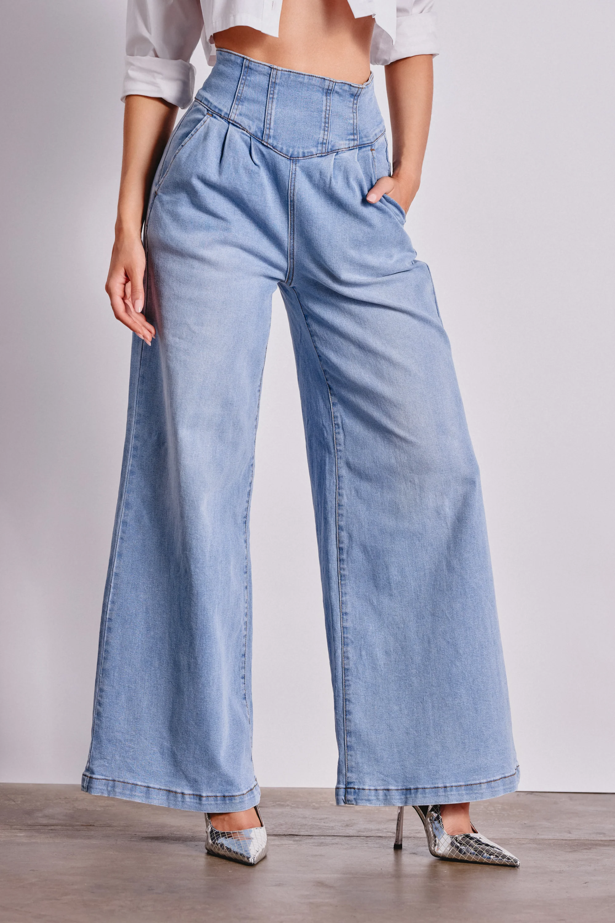 JENNY WIDE LEG DENIM - Akira Wear