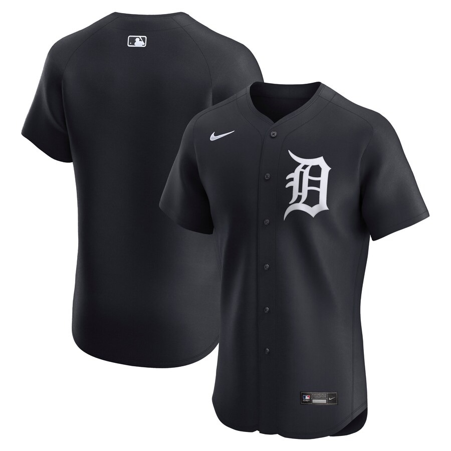 Men's Detroit Tigers Nike Navy Alternate 2 Elite Jersey - Jersey