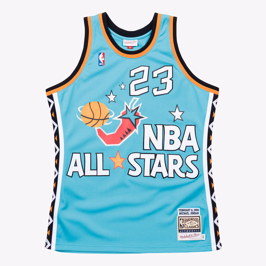 Men's 1996 NBA All-Star Game Michael Jordan Mitchell & Ness Teal Authentic Jersey - Jersey
