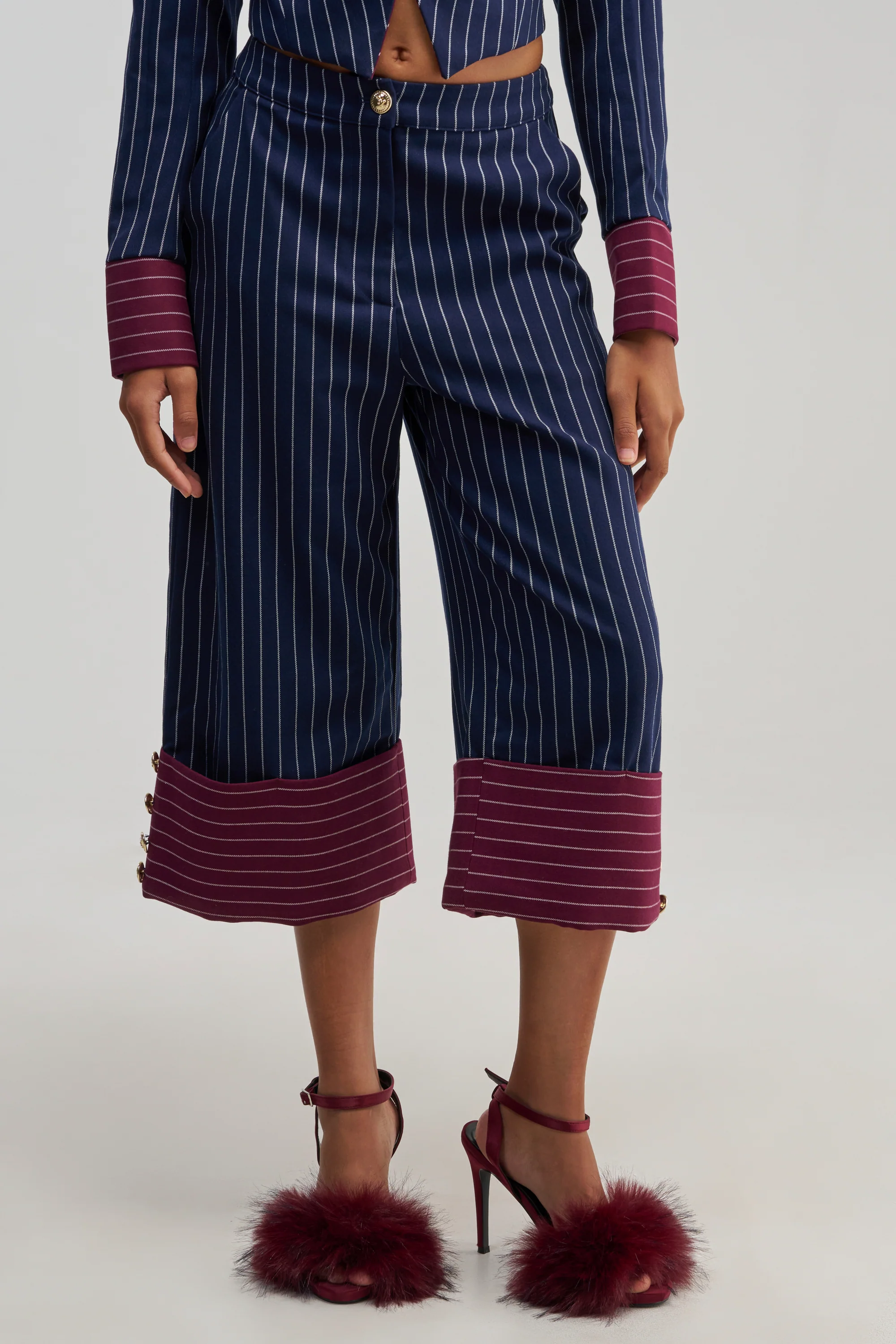 NEVER BETTER PINSTRIPE TROUSER - Akira Wear