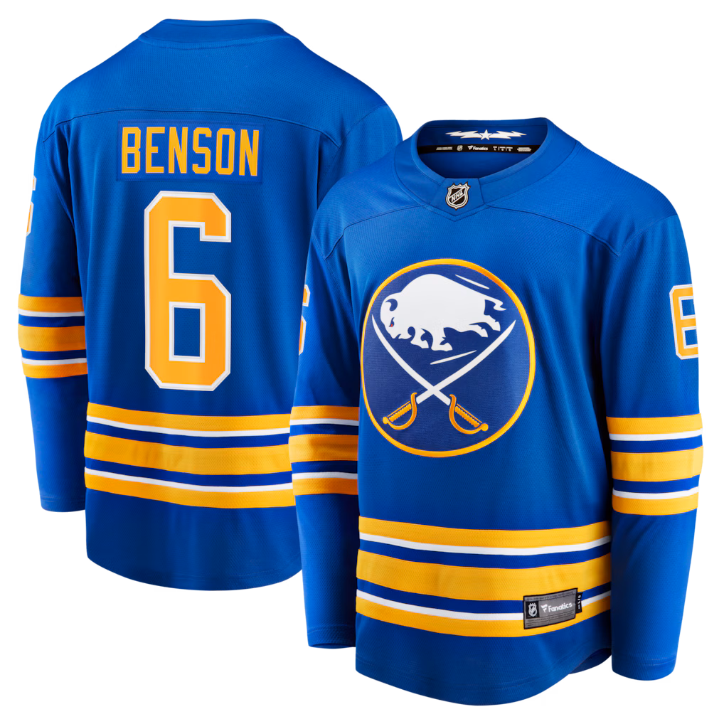 Men's Buffalo Sabres Zach Benson Fanatics Royal Home Breakaway Jersey - Jersey
