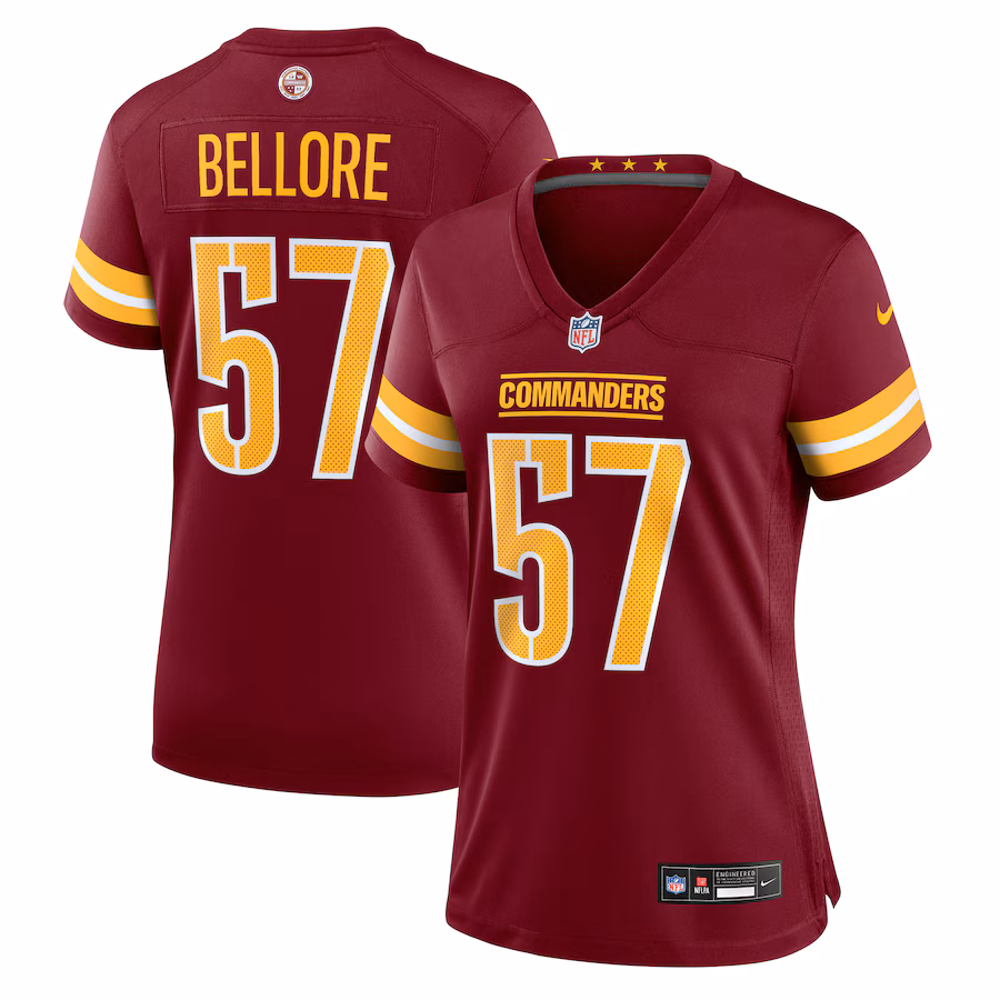 Women's Washington Commanders Nick Bellore Nike Burgundy Team Game Jersey - Jersey