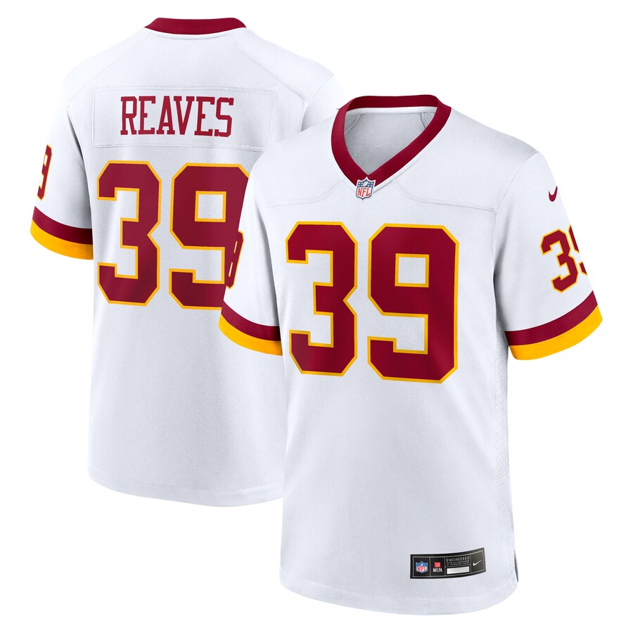 Men's Washington Commanders Jeremy Reaves Nike White Game Super Bowl Era Jersey - Jersey