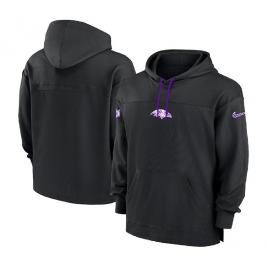 Men's Baltimore Ravens Black Performance Pullover Hoodie - Jersey