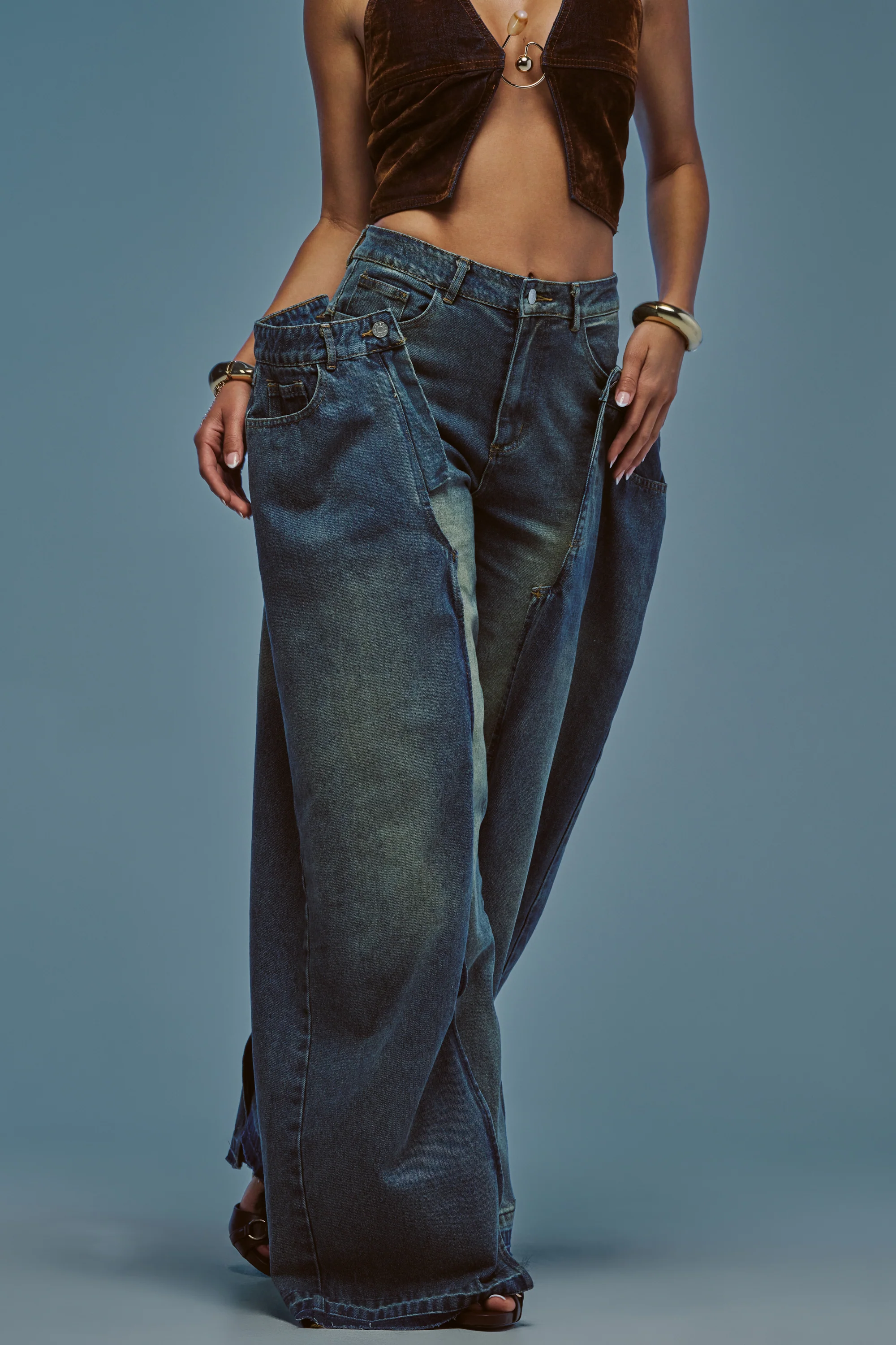 SEEING DOUBLE DECONSTRUCTED VINTAGE JEANS - Akira Wear